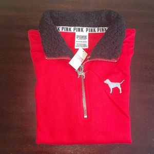 NWT PINK Victoria secret 3/4 zip up